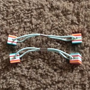 Vintage Gymboree striped pony tail holders